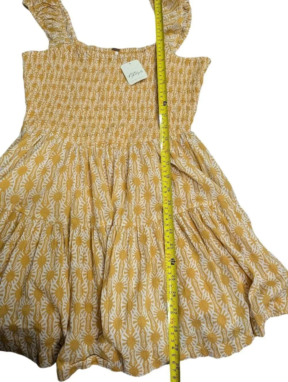 Free people sweet Annie mini dress yellow Small